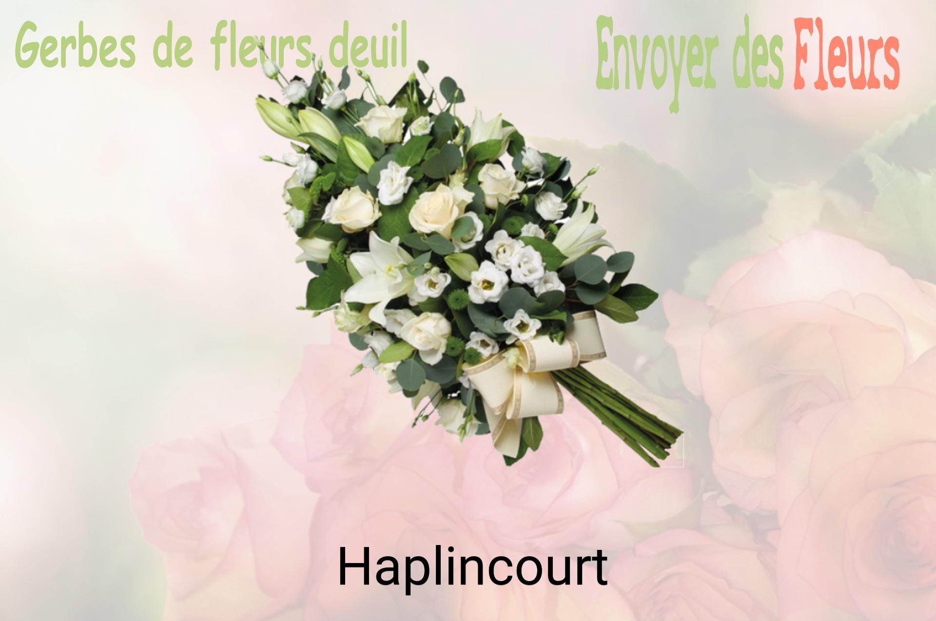 Gerbe de fleurs de deuil livrée à Haplincourt